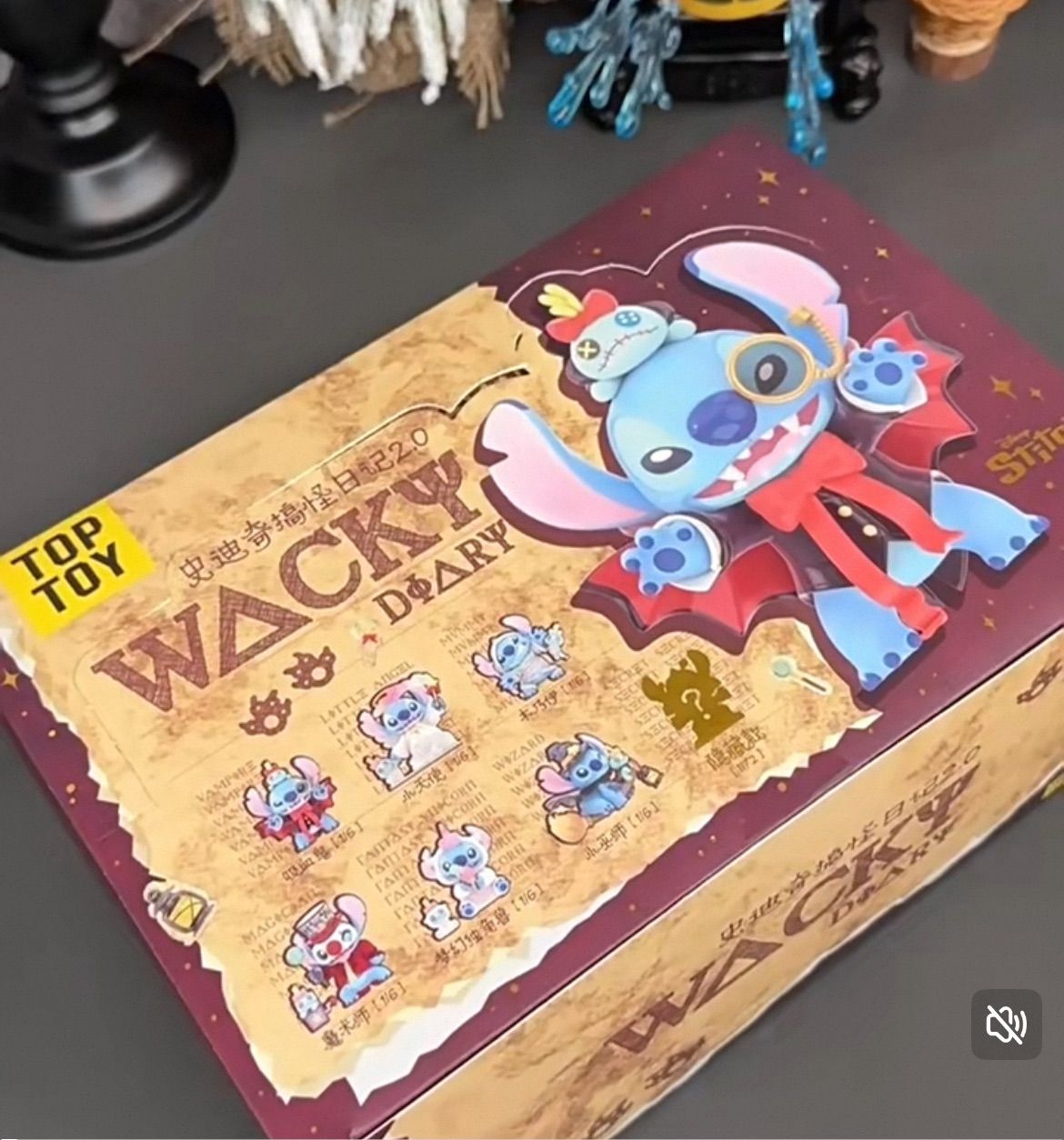 6点 ｜ Disney x TOPTOY Stitch スティッチ 史迪奇搞怪日记2.0系列” スティッチの怪日記2.0シリーズ” 中国 モデル blue 6点