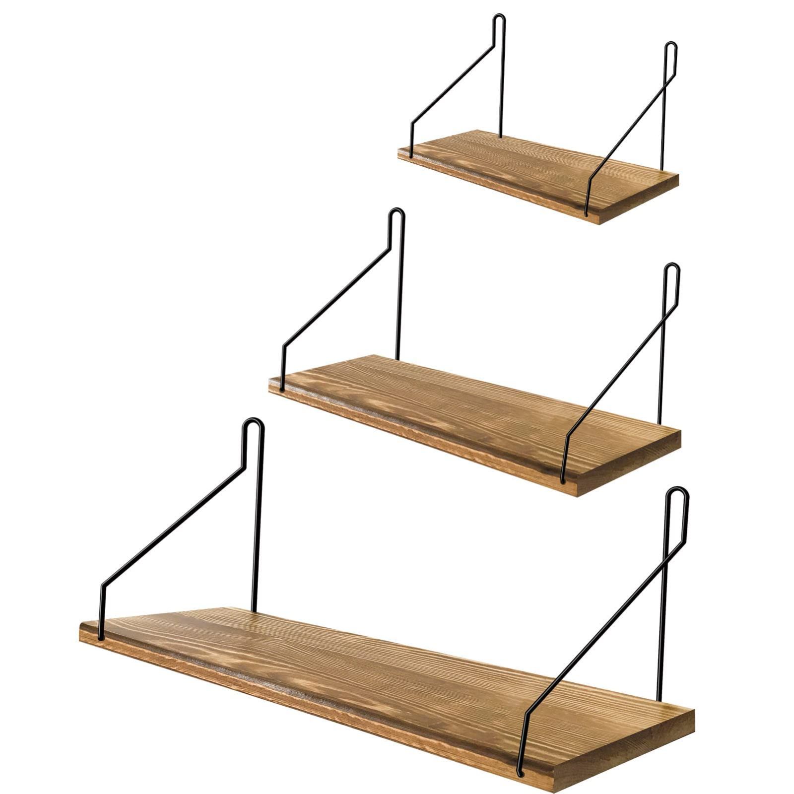 新着商品】壁棚 ワイヤー付き 天然木 壁がけ棚 木制 ネジ付き 画鋲