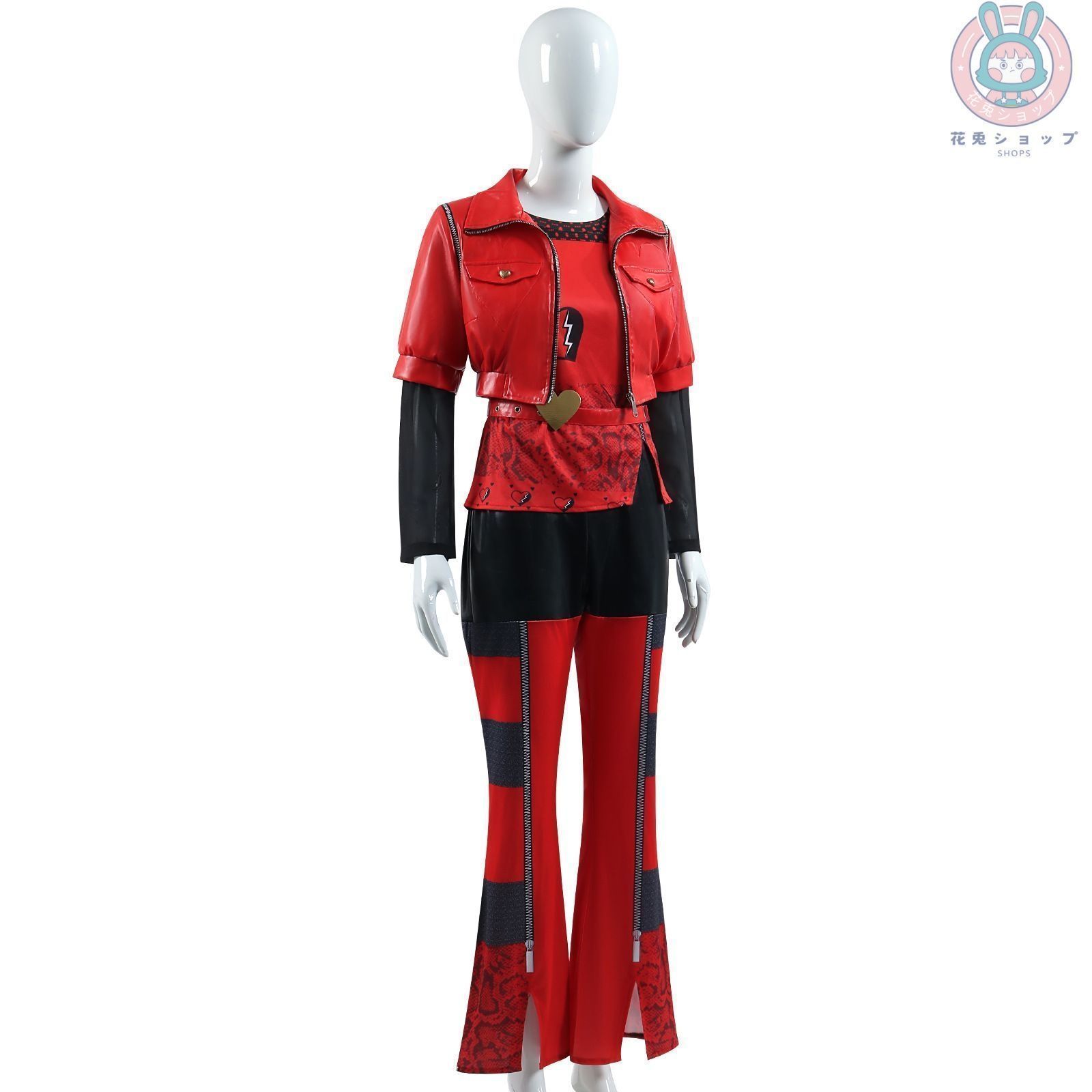 25年 コスプレ 服装 ハロウィン ディセンダント4 赤いハート女王 デザイン ユニセックス かわいい コスチューム