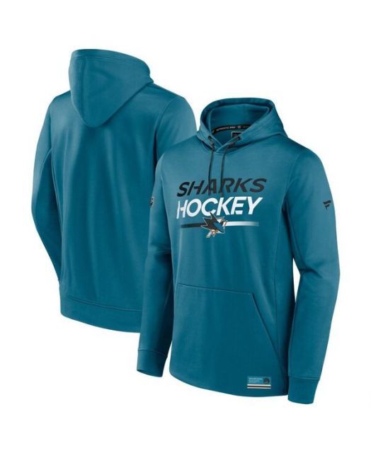 【送料無料】 ファナティクス メンズ パーカー・スウェット アウター Men's Teal San Jose Sharks Authentic Pro Fleece Pullover Hoodie Teal