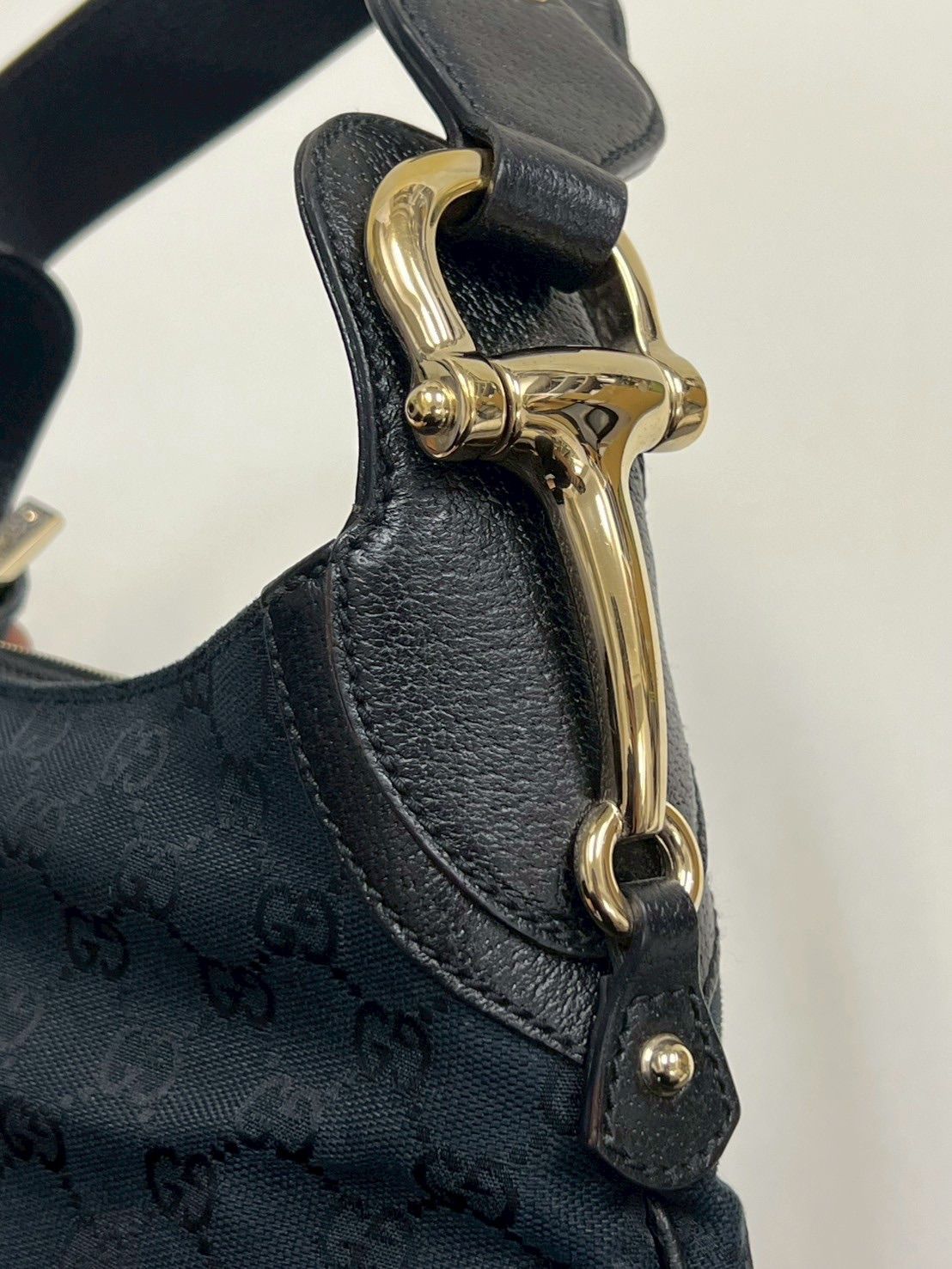 ☆くう様 専用☆ GUCCI ショルダーバッグ GGキャンバス×ホースビット金具 145826