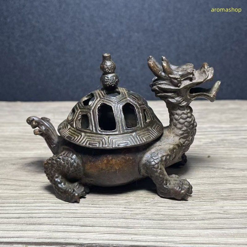 中国古美術・旧收蔵品・純銅鏨刻细密彫蓋香炉・瑞獣・純銅製・熏