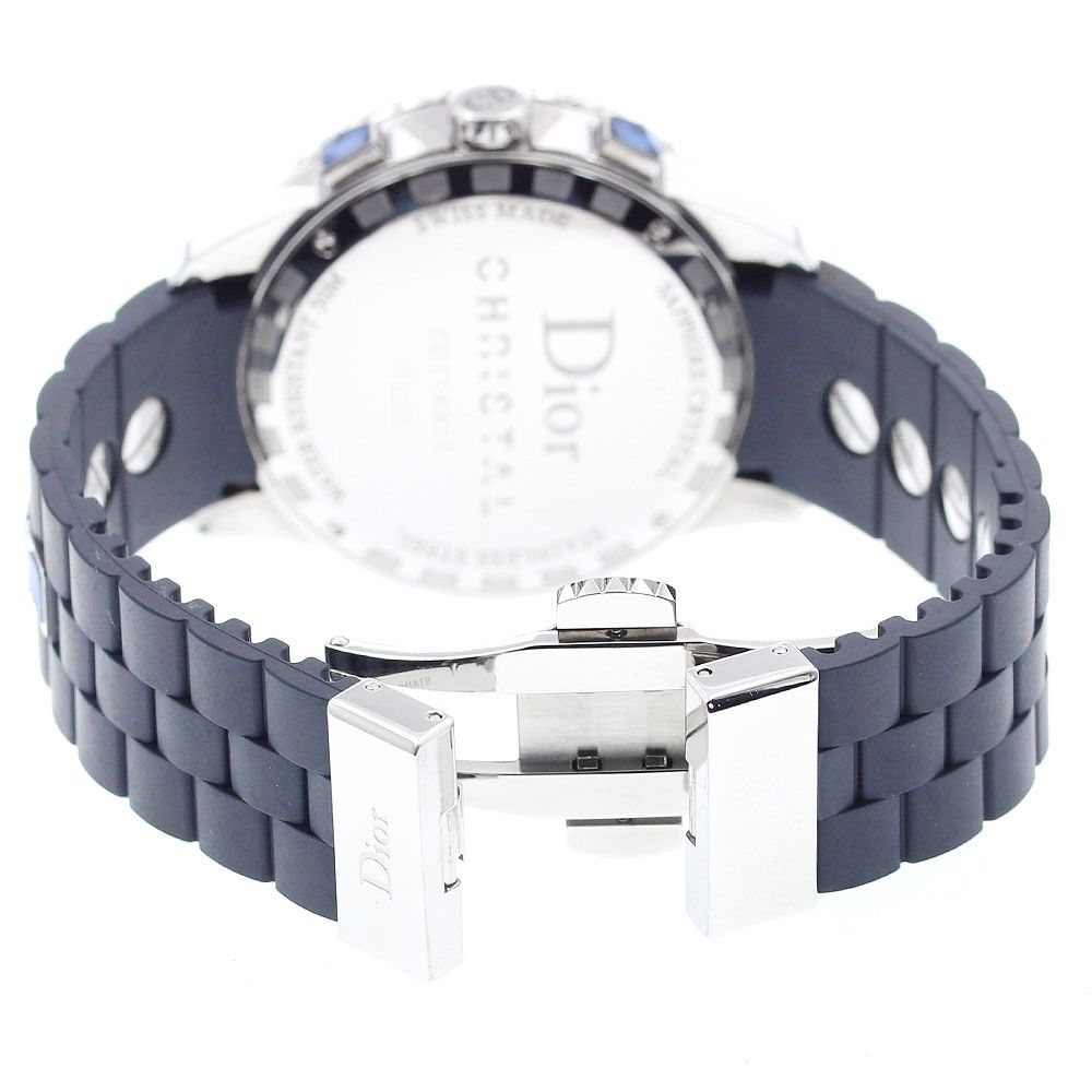 ディオール Dior CD114311 クリスタル ダイヤベゼル クロノ
