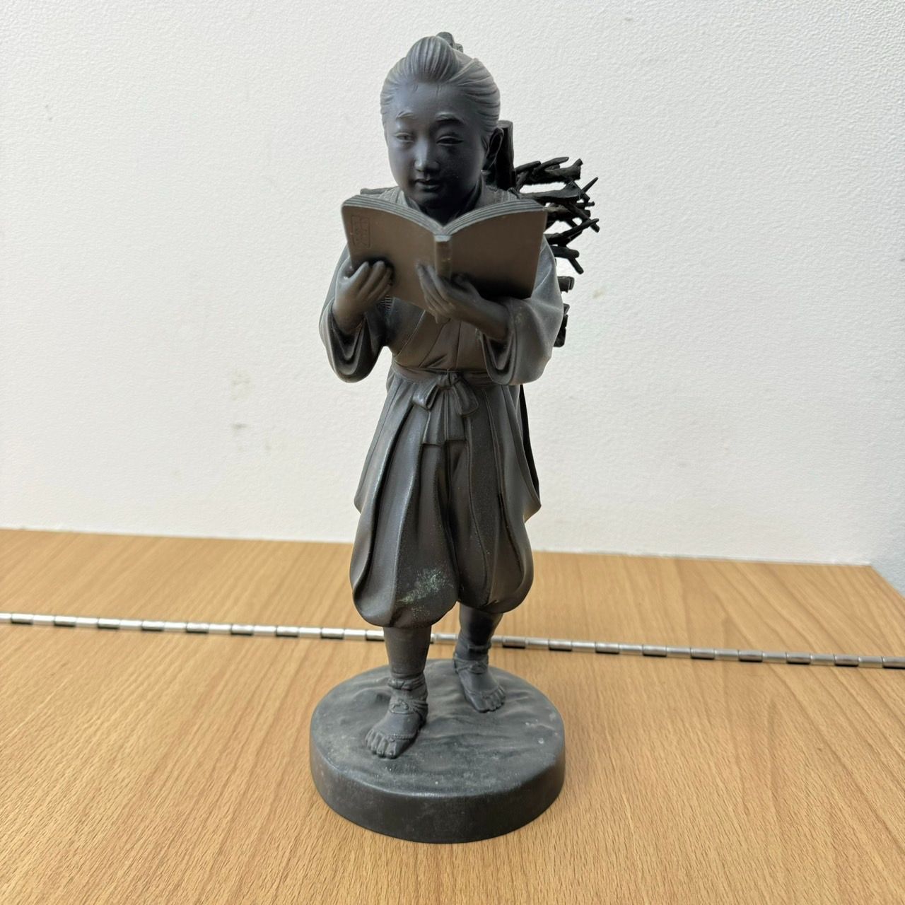 金工家 芳光 作 銅製「二宮金次郎像」高28cm 重2.7kg・銅造二宮