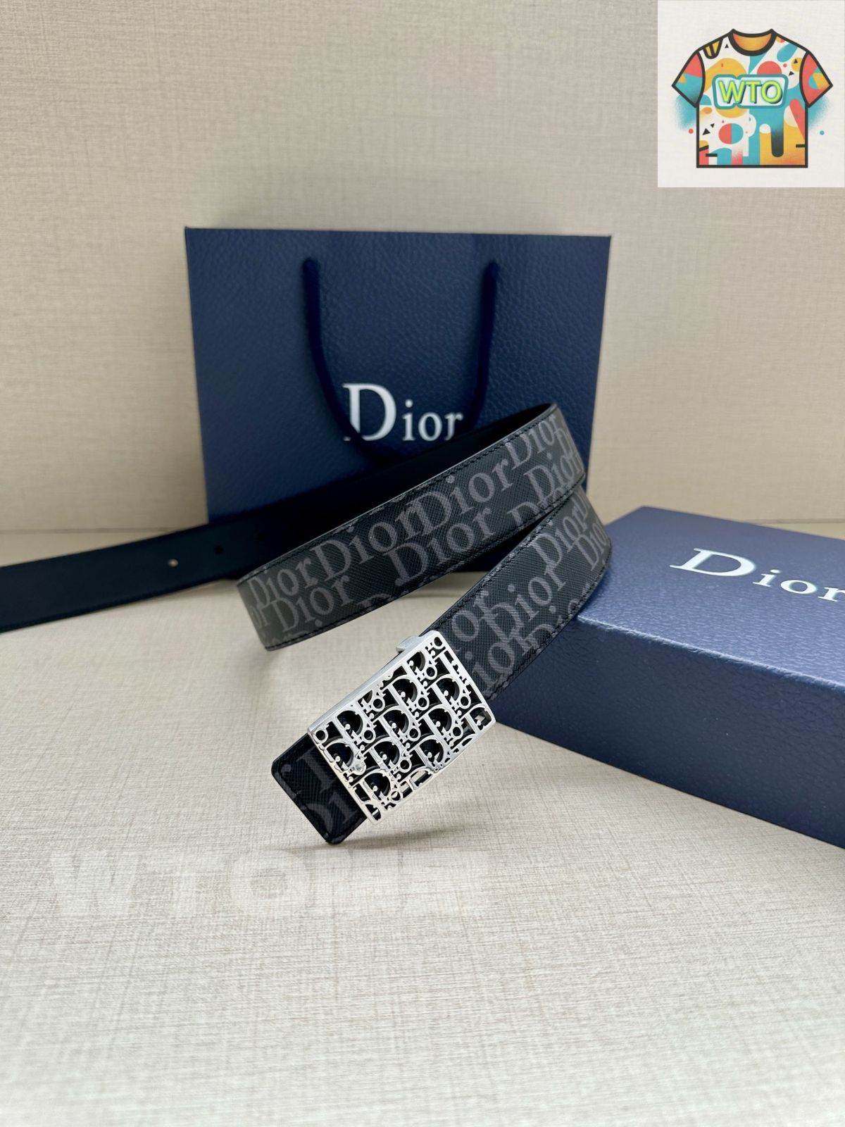 ディオールDior 両面ベルト DIOR | リバーシブル ベルトストラップ 35mm ディオール