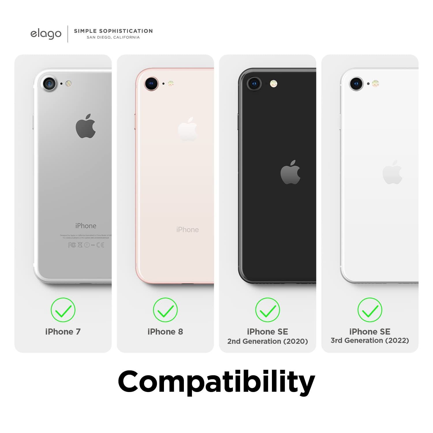 人気商品】【elago】 iPhone 2022 SE3 / SE2 対応 ケース シリコン