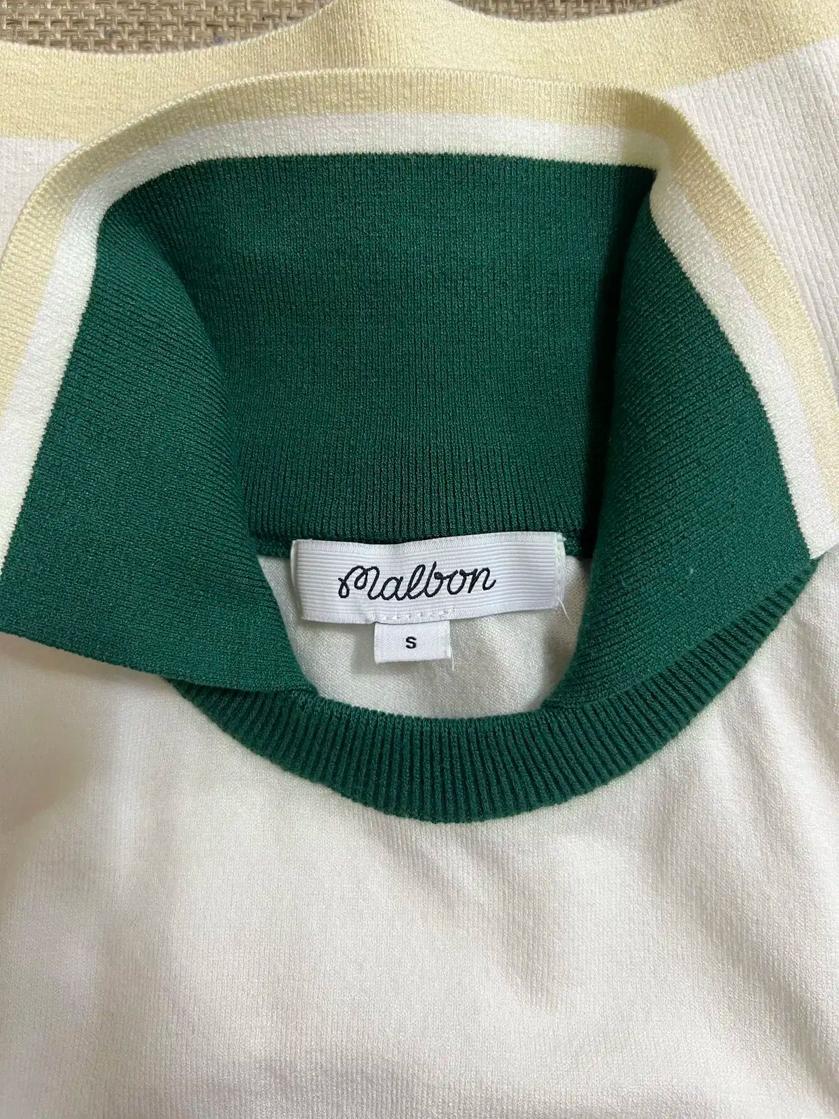 アイボリー ゴルフ半袖Tシャツ