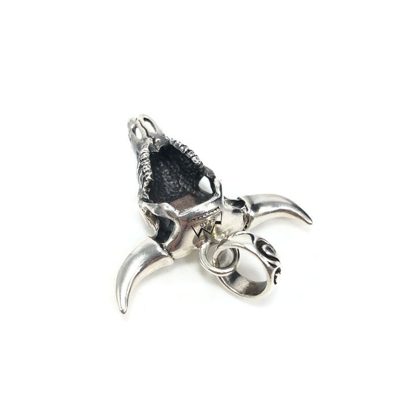 SAAD バッファロー シルバー925 ペンダントトップ ネックレス　スカル バッファロースカル シルバー925ペンダントトップ｜Silver