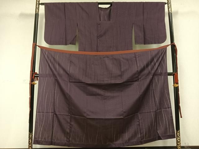 平和屋着物▽二部式 道行コート スリーシーズン 春夏秋 塵除け 杢目文 正絹 AABC0345fy