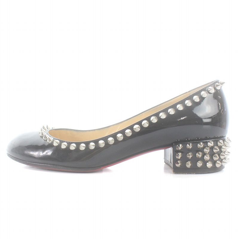 ルブタン　louboutin スタッズ　パンプス　35.5 22.5 白 ルブタンlouboutin スタッズパンプス35.5 22.5 白