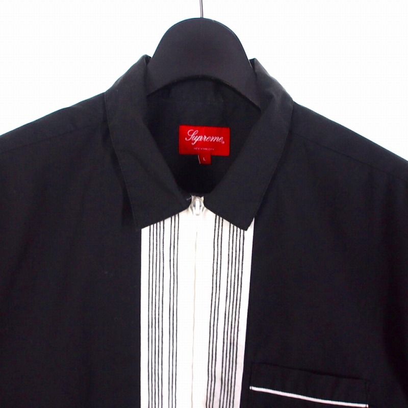 Supreme ボウリングシャツ シュプリーム シュプリーム SUPREME 20SS Bowling Zip S/S Shirt チェーン刺繍 ロゴ