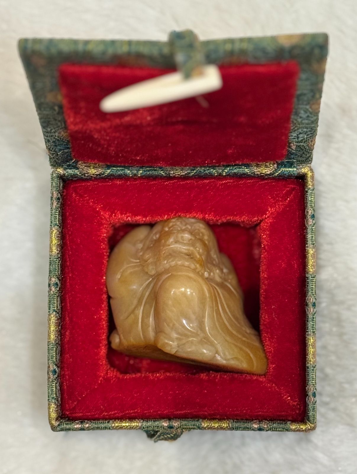 寿山石　置物　中国工芸品　NO.583 伝統工芸 寿山石 大師像 細密彫刻 置物 美品 中国伝統工芸 高さ 約4.5