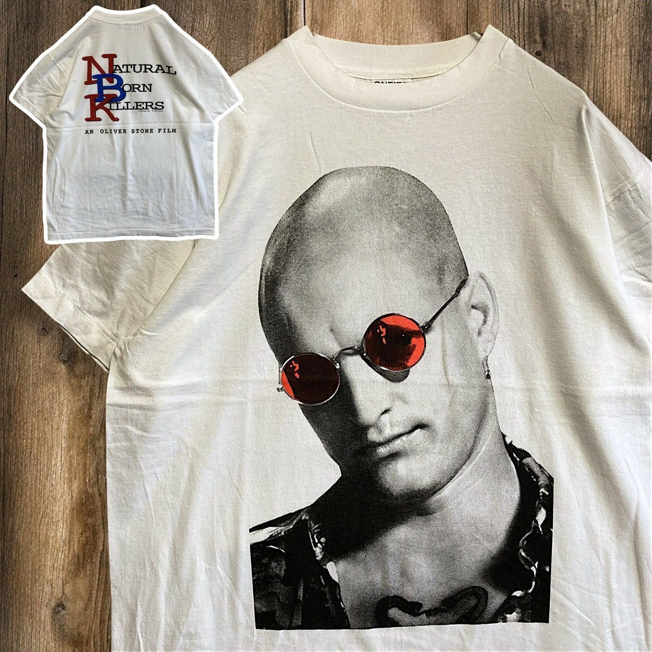 90'sヴィンテージ USA製ナチュラボーンキラーズ映画ムービーTシャツ白M