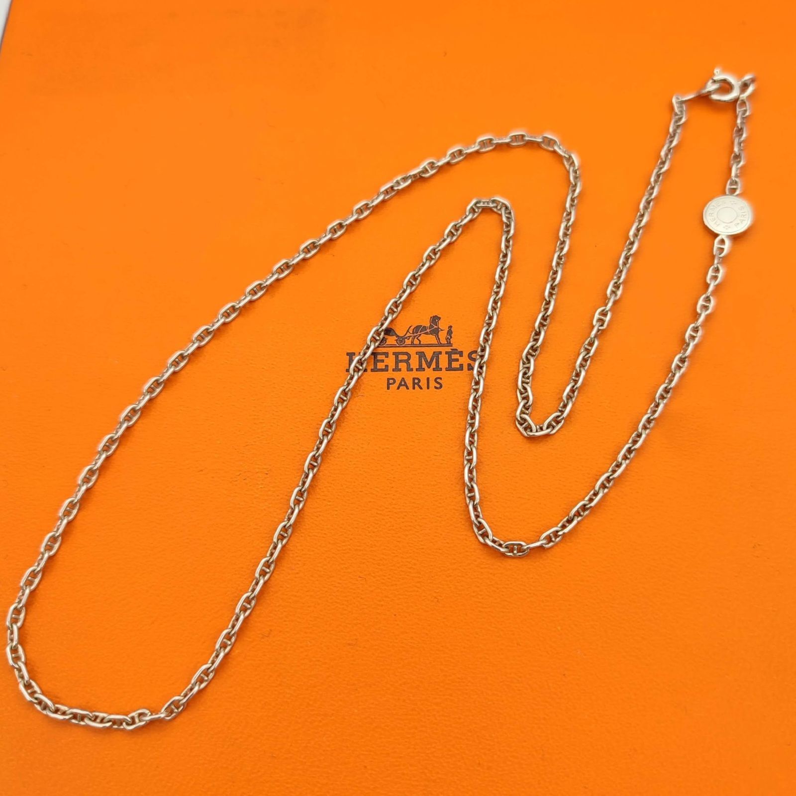 美品】Hermes エルメス ミニシェーヌダンクル ネックレス セリエ シルバー925 50ｃｍ - メルカリ