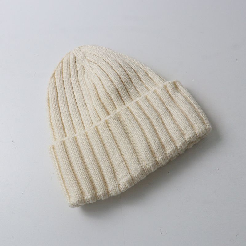 MONCLER BERRETTO TRICOT ワッペン付 リブニットキャップ MONCLER BERRETTO TRICOT ワッペン付 リブニットキャップ