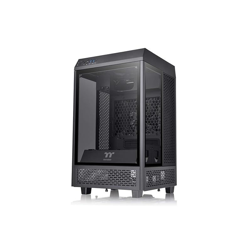 Thermaltake The Tower 100 ミニタワーPCケース 3面強化ガラスパネル搭載 CA-1R3-00S1WN-00 CS8080 0