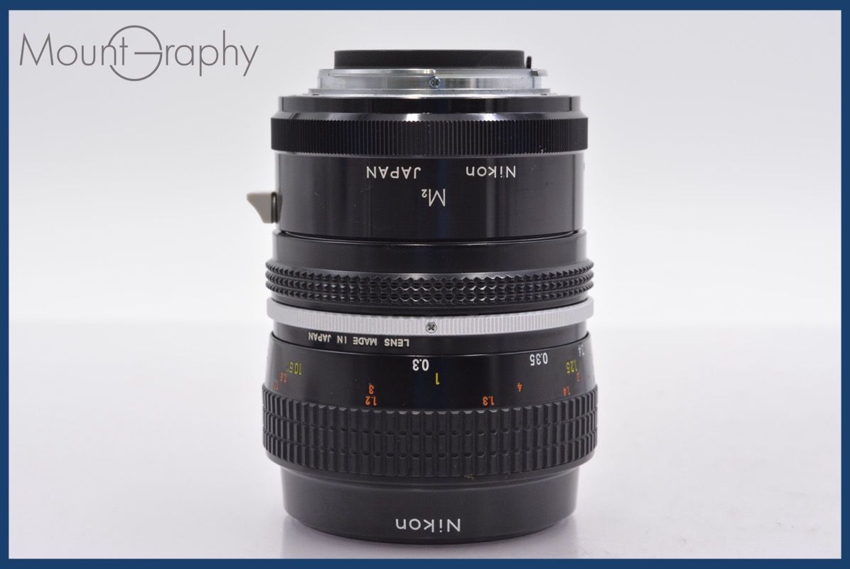 上 ニコン Nikon Micro-NIKKOR 55mm F3.5 非Ai Nikon M2 前後キャップ-レンズフィルター付 完動 同梱可 mj5176
