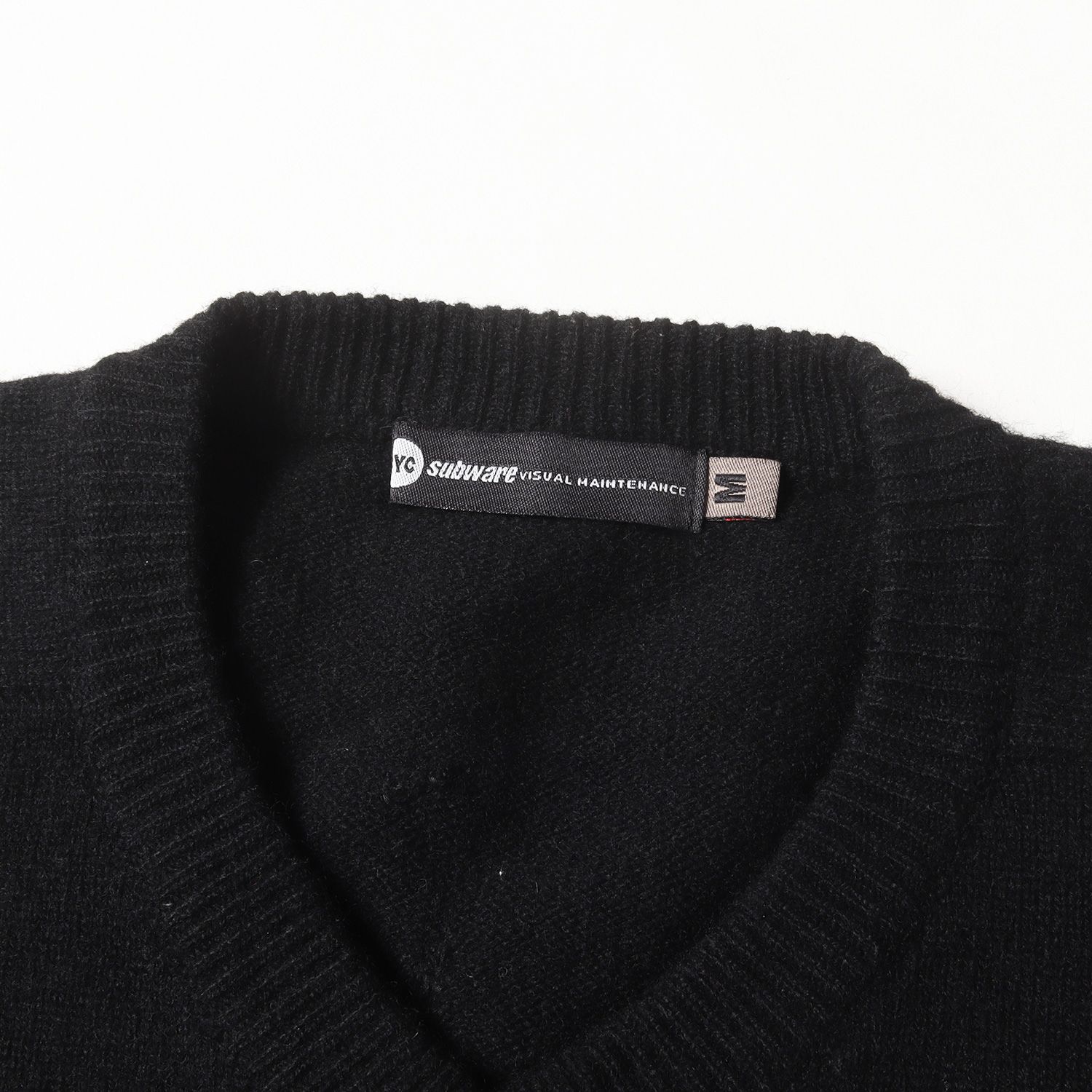 SUBWARE ニット ブラック サイズ:M | 00s WTAPS コラボロゴ Vネック