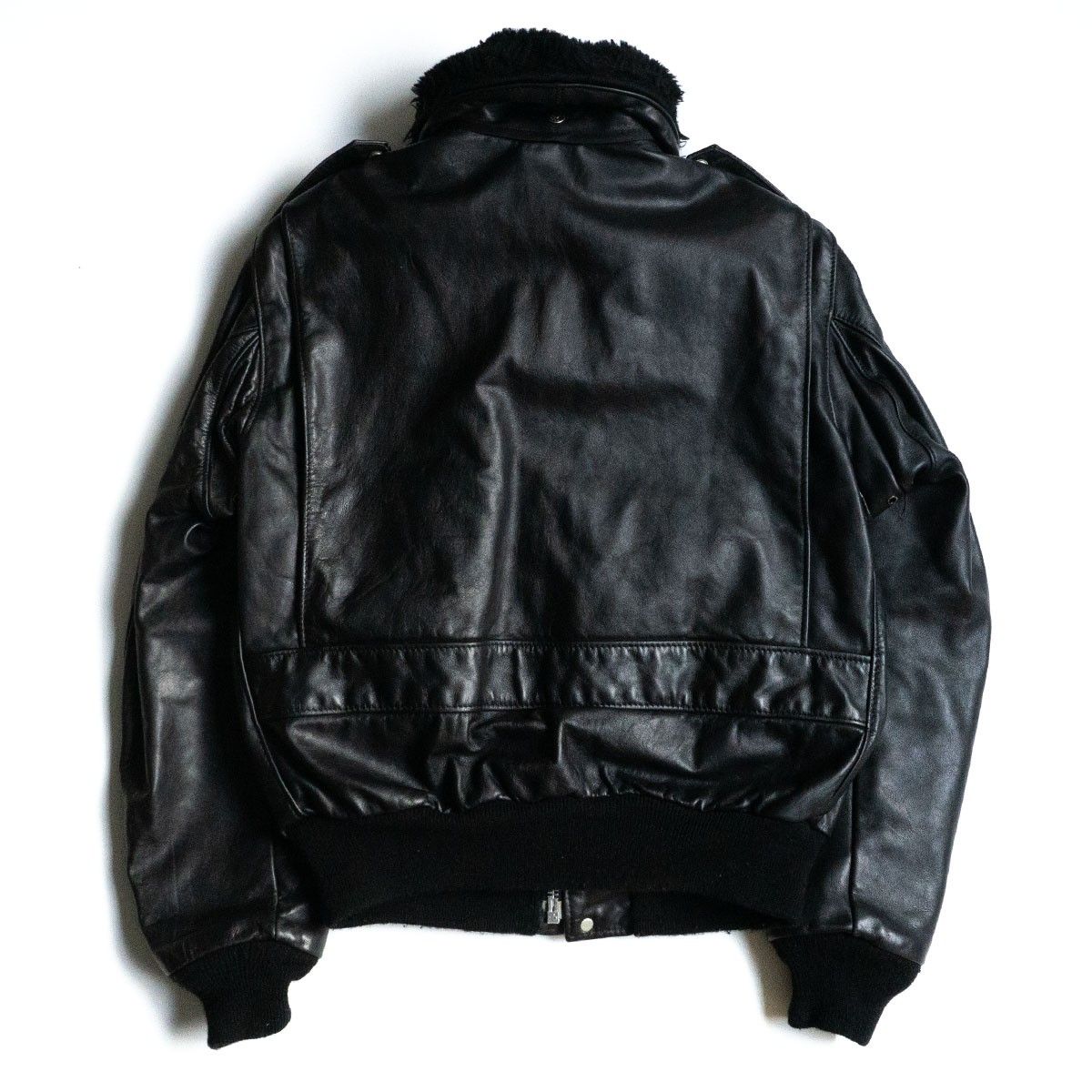 美品/希少✨schott フライトジャケット　G-1 184SM 本革　黒　40 美品】SCHOTT【184SM/type G-1 レザー フライト ジャケット】40