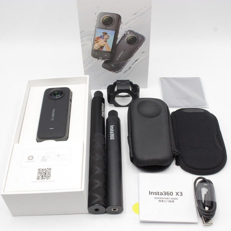 Insta360 X3 未使用 元箱等無し 美品】Insta360 X3 CINSAAQ/B 自撮り Insta360 X3 未使用 元箱等無し 美品】Insta360 X3 CINSAAQ/B 自撮り
