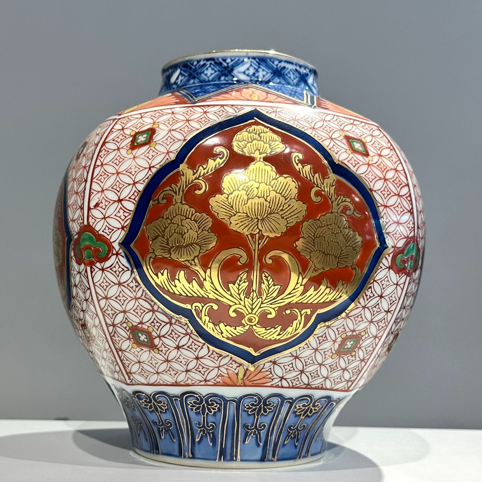 古伊万里 草花文染付油壺 1690～1750年代