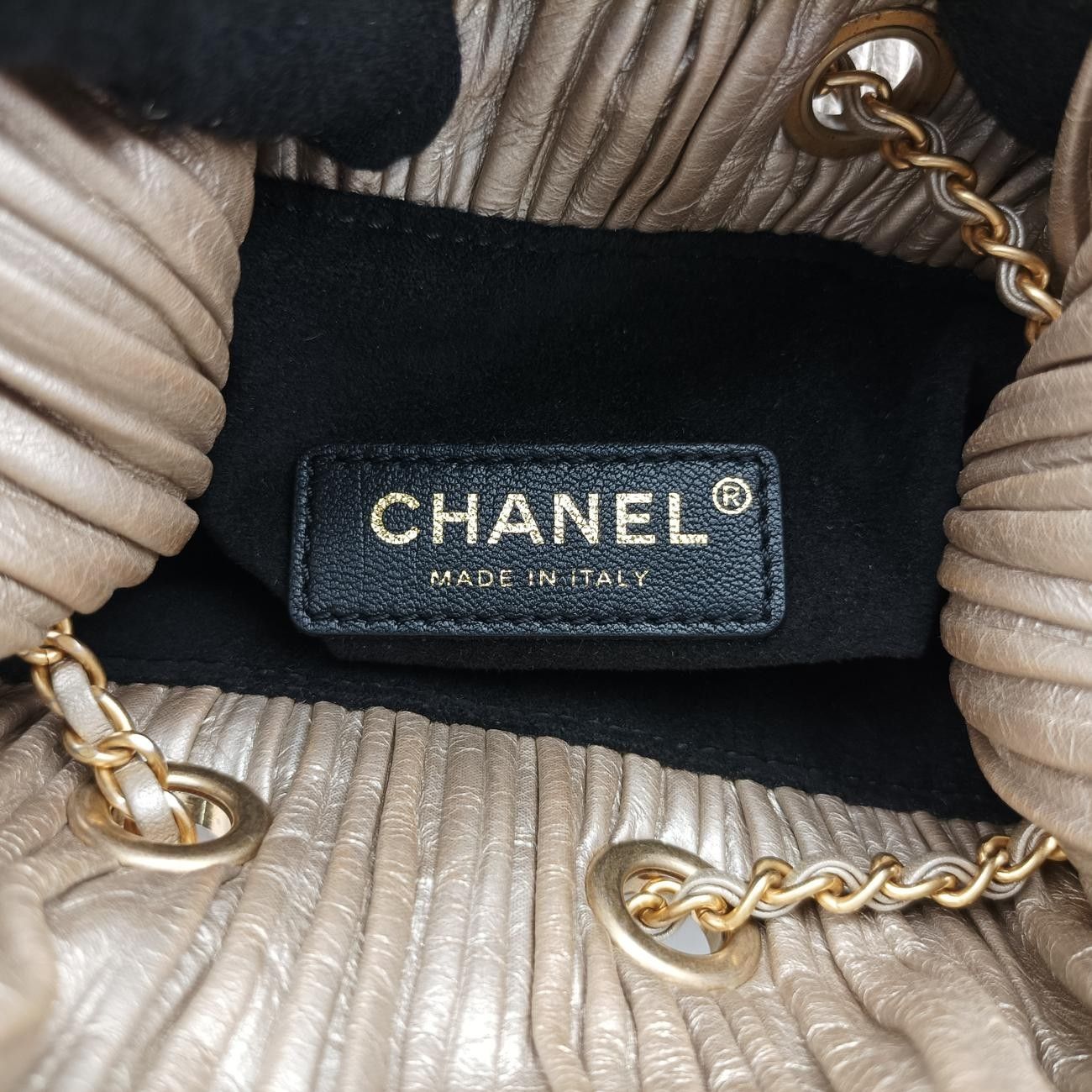 シャネルChanelココプリーツベージュレザーA5714225166528