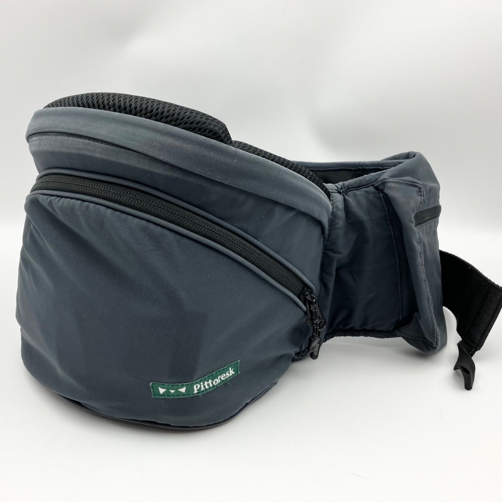 Pittoresk × POLBAN ADVANCE ピトレスク ポルバン アドバンス ヒップシート 抱っこ紐 ウエストポーチ ネイビー 外出 ベビー用品 SG331-2