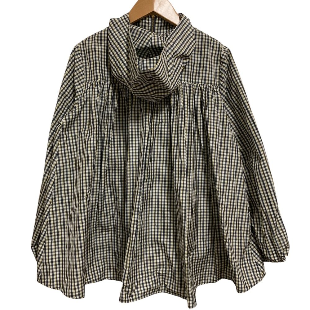 yori チェックパーカー　⭐︎美品⭐︎ yori ヨリ ギンガムチェックパーカー フリーサイズ 美品 - メルカリ