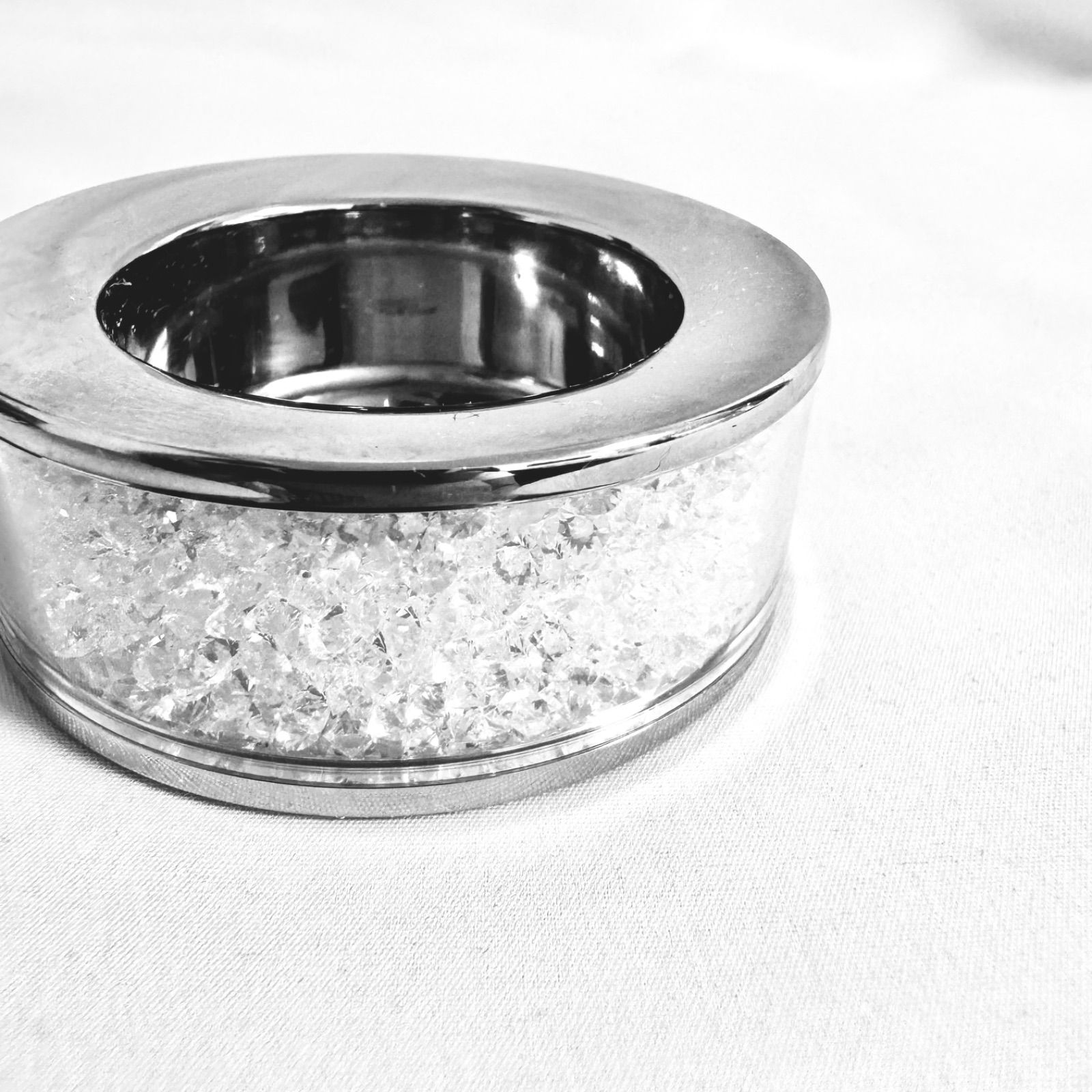 スワロフスキー シルバースター ティーライトキャンドルホルダー 楽天