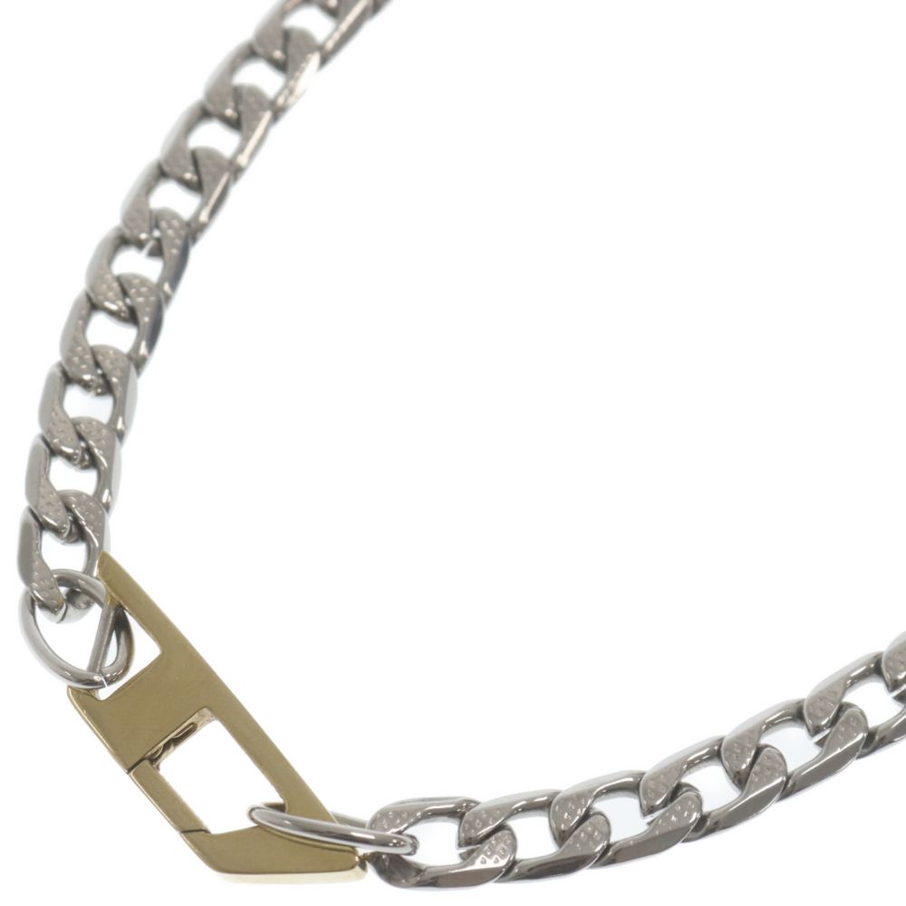 DIESEL (ディーゼル) STEEL NECKLACE Dロゴ ネックレス シルバー DX1343 - ネックレス