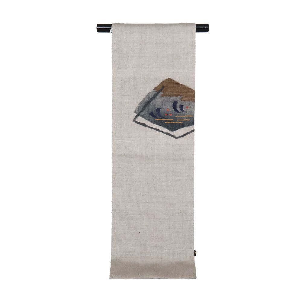 名古屋帯　鉄線花　黒地　金彩　着物　044a d 名古屋帯 鉄線花 黒地 金彩 着物 044a d