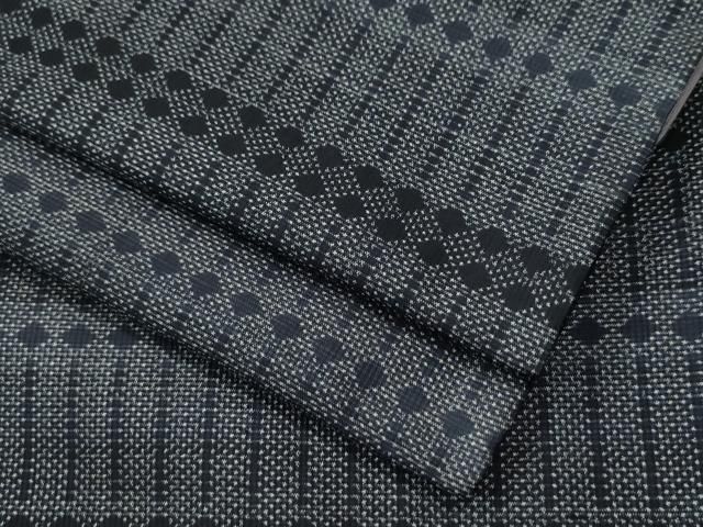 平和屋着物●本場大島紬　7マルキ　吉祥文　正絹　逸品　CAAU1834yc 平和屋着物○本場大島紬 7マルキ 横段吉祥文 正絹 逸品 CAAU1937yc