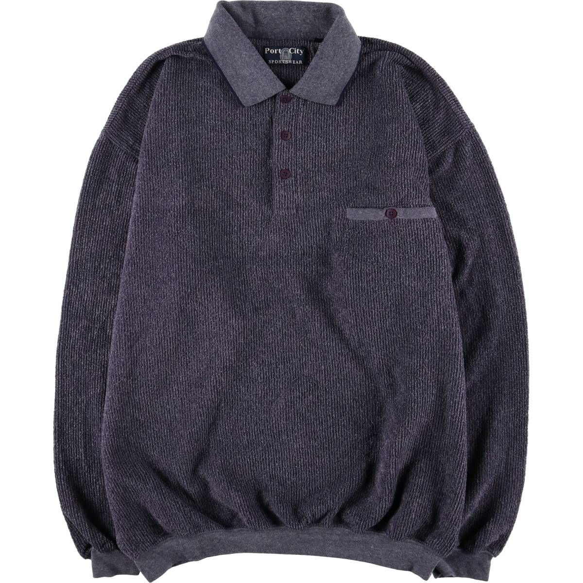 古着 Port City SPORTSWEAR ポロニットセーター 台湾製 メンズXL