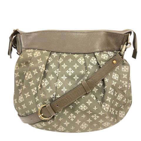 極美品★保存袋付 russet ラシット ショルダーバッグ グレー 総柄 russet(ラシット) ショルダーバッグ美品 - グレー×ライトグレー