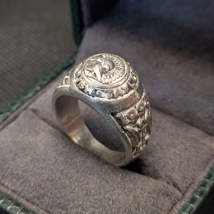 スターリングシルバー925 1993年 17号 シグネットリング クラスリング