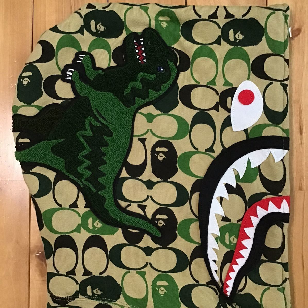 COACH × BAPE シャーク パーカー Lサイズ shark full zip hoodie a ...