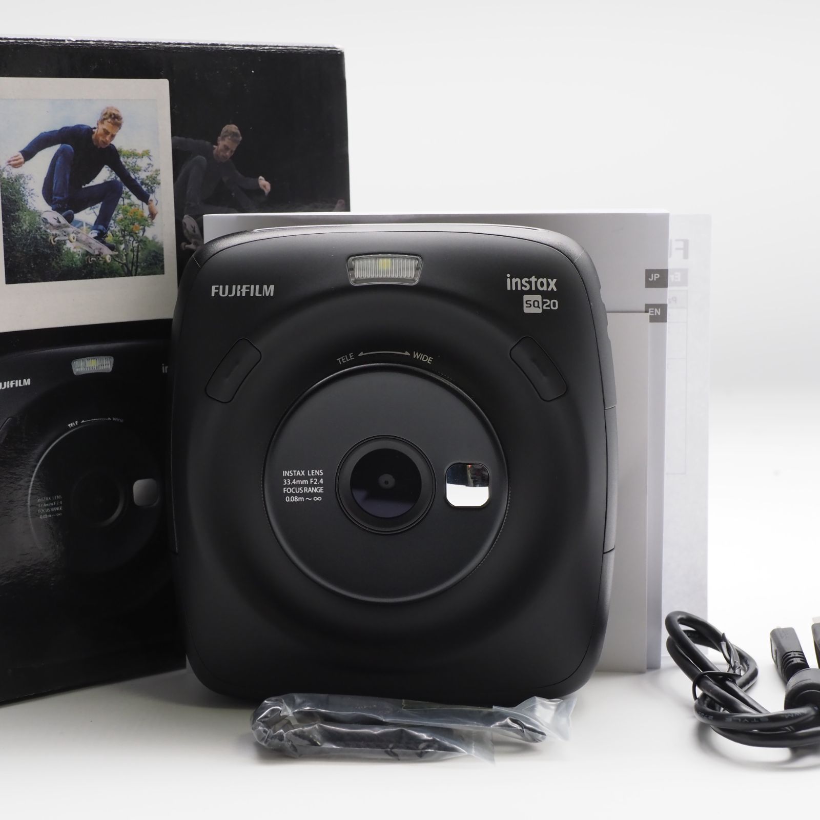 FUJIFILM ハイブリッドインスタントカメラ instax SQUARE SQ20 マットブラック INS SQ 20 BLACK