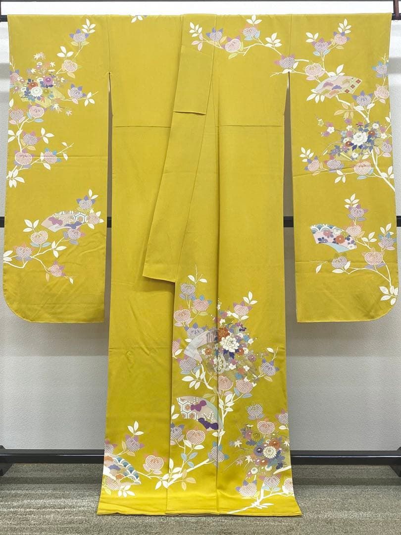 吉澤友禅 振袖 豪華 金駒 金彩 橘 身丈173cm 躾糸付き MO2885 - メルカリ