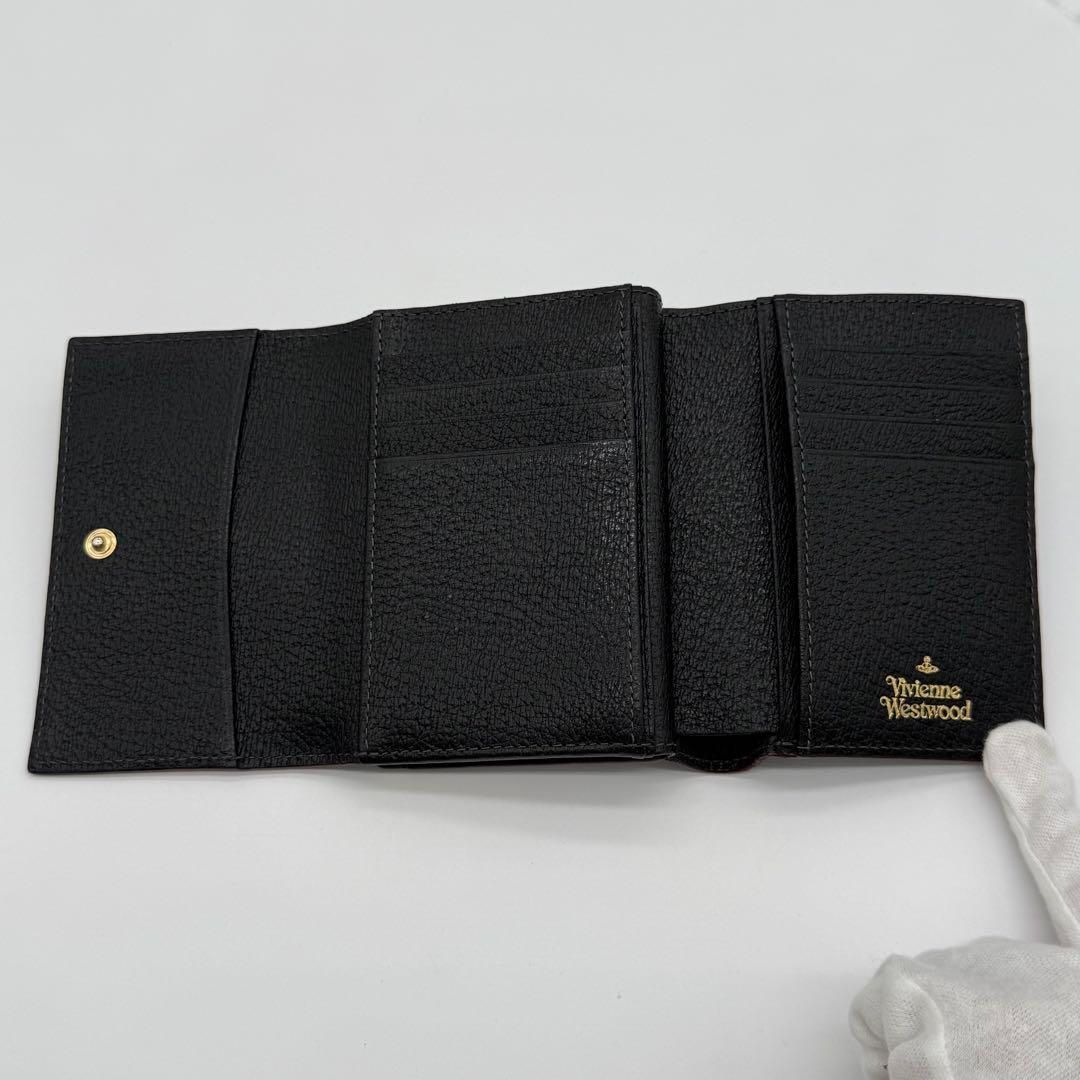 【良品】Vivienne 三つ折財布 がま口 ORB EXECUTIVE 黒 良品】Vivienne 三つ折財布 がま口 ORB EXECUTIVE 黒 良品