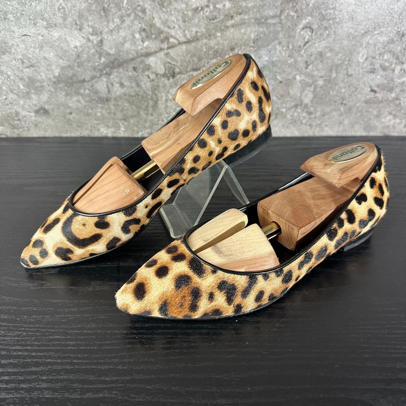 S174 DIANA ダイアナ レオパード柄 豹柄 ヒョウ柄 ハラコ ポインテッド