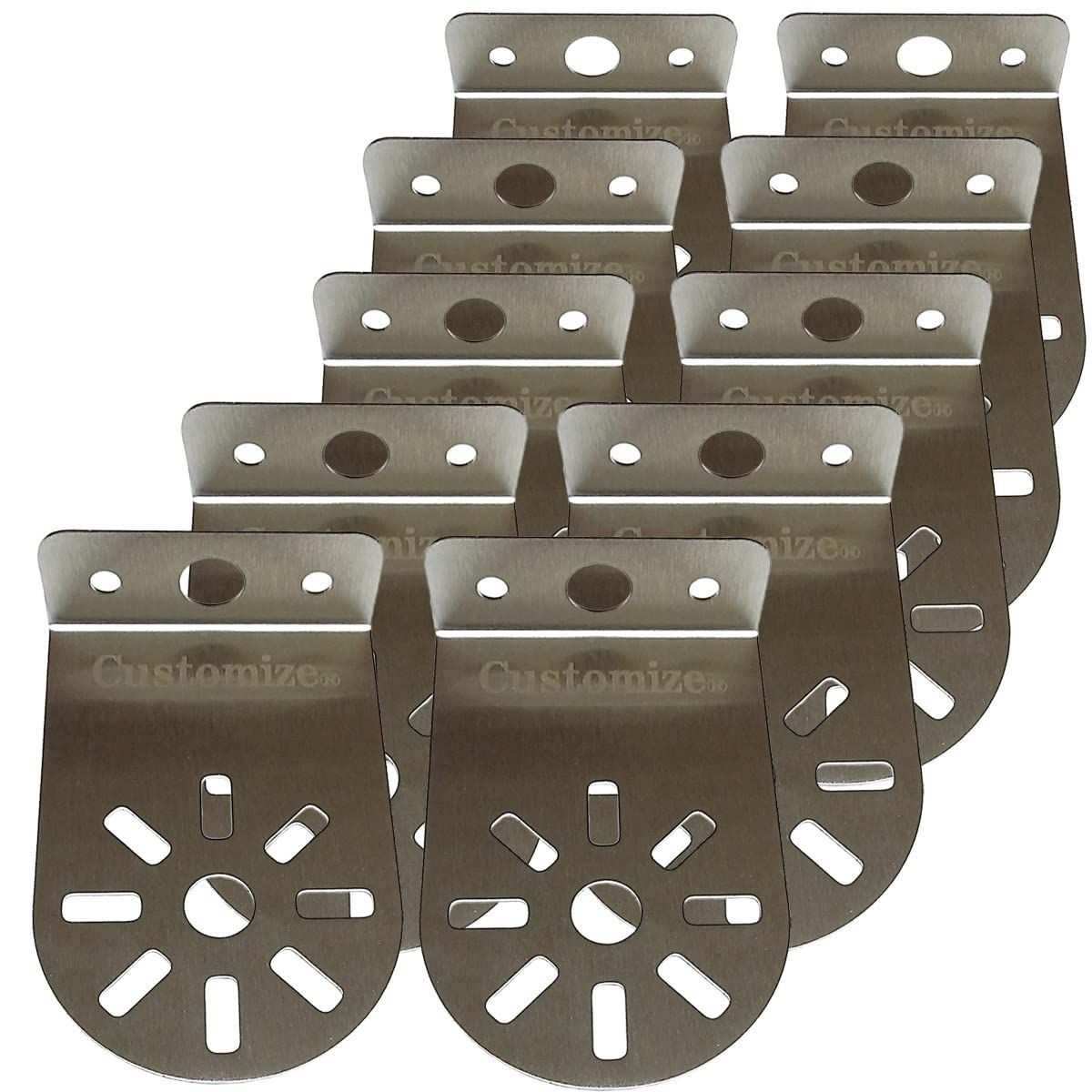 100％品質保証。 PackageQuantity 10 マーカーランプ ステー トラック用品 バスマーカー L型ステー 45°角取付 ステンレス 2枚 4枚 6枚 8枚 10枚 セット 10