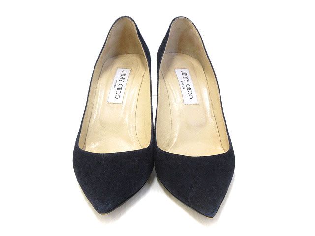 24SS【新品未使用アルチビオ】ウエストロゴポイントショーパン38号 ジミーチュウ JIMMY CHOO パンプス ポインテッドトゥ 38.5