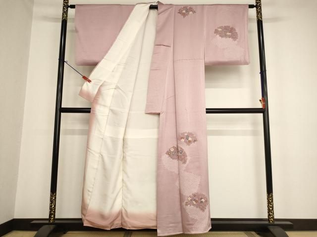 限定セール♪訪問着袷着物　絞り　雪輪枝垂れ花文　金彩 限定セール♪訪問着袷着物 絞り 雪輪枝垂れ花文 金彩