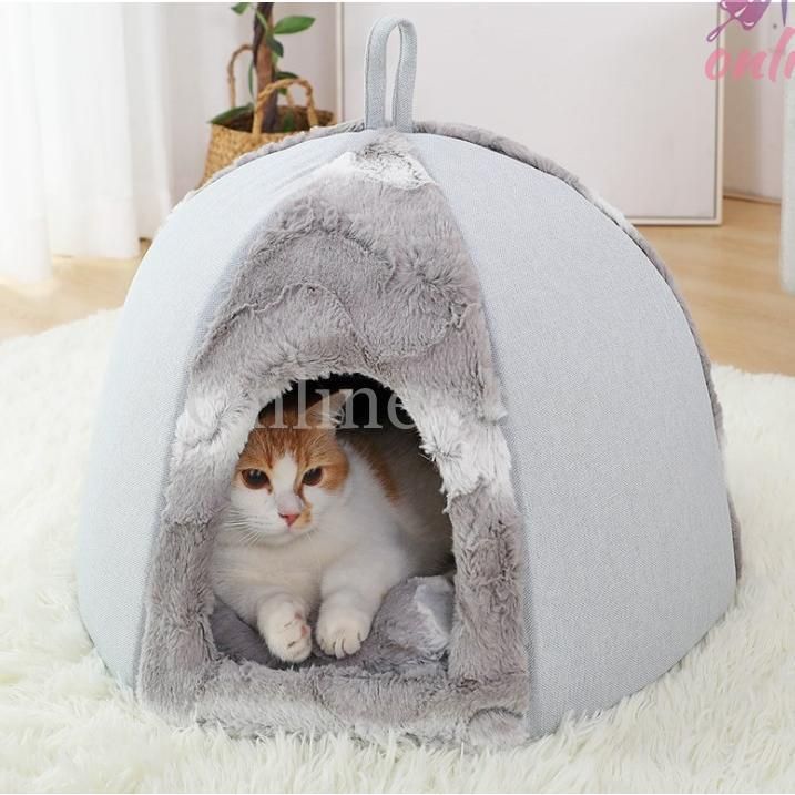 猫ハウス ペット ベッド　ベッド 小型犬 ふわふわ 柔らかい クッション ぐっすり眠れる シンプル