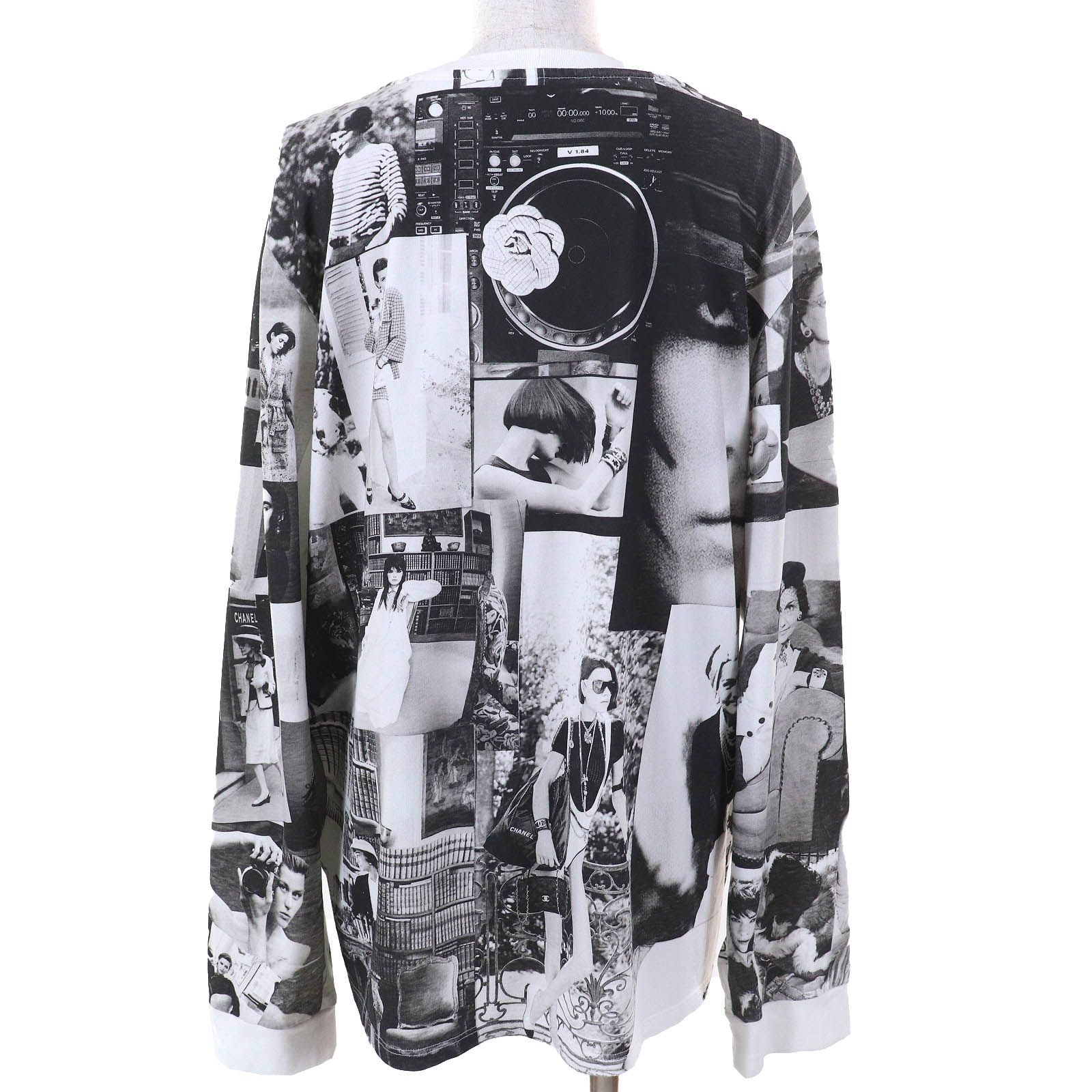 美品△CHANEL シャネル 23SS P74802 コットン ココマークライン  