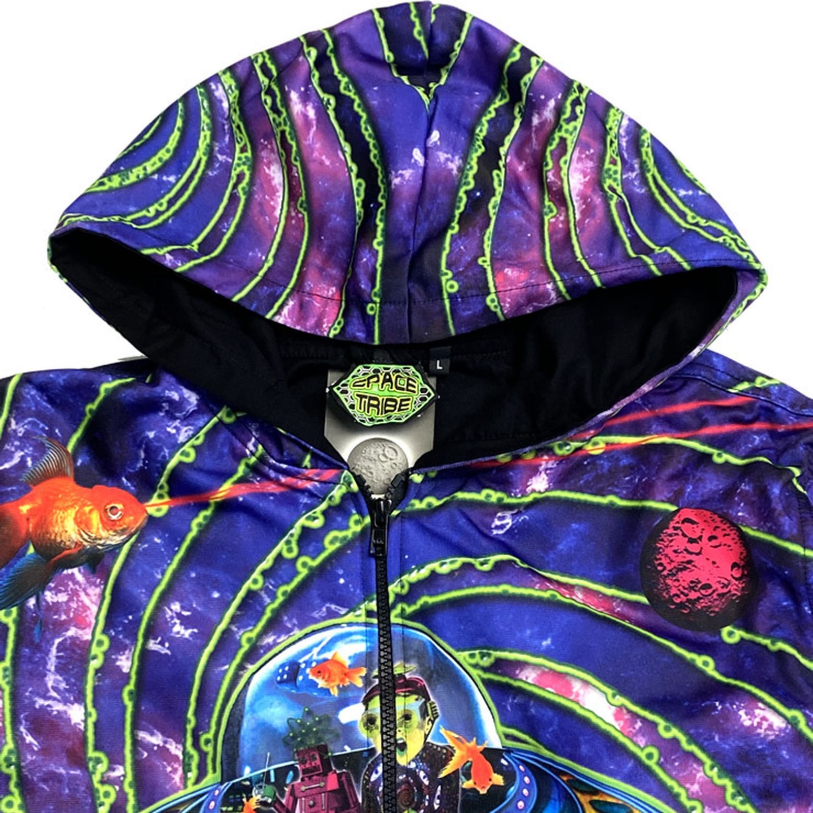 spacetribeのパーカー SPACE TRIBEユニセックス・パーカー「Spikey Hood / ブラック