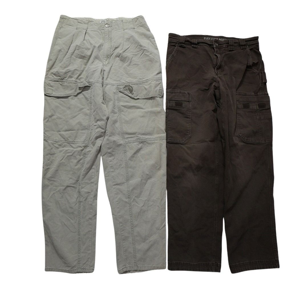 人気品を激安で販売中! 古着卸 まとめ売り ダック地 パンツ 6枚セット メンズ XL |34 |35 |36 カーゴ ワーク タック ベージュ 古着 NB9837