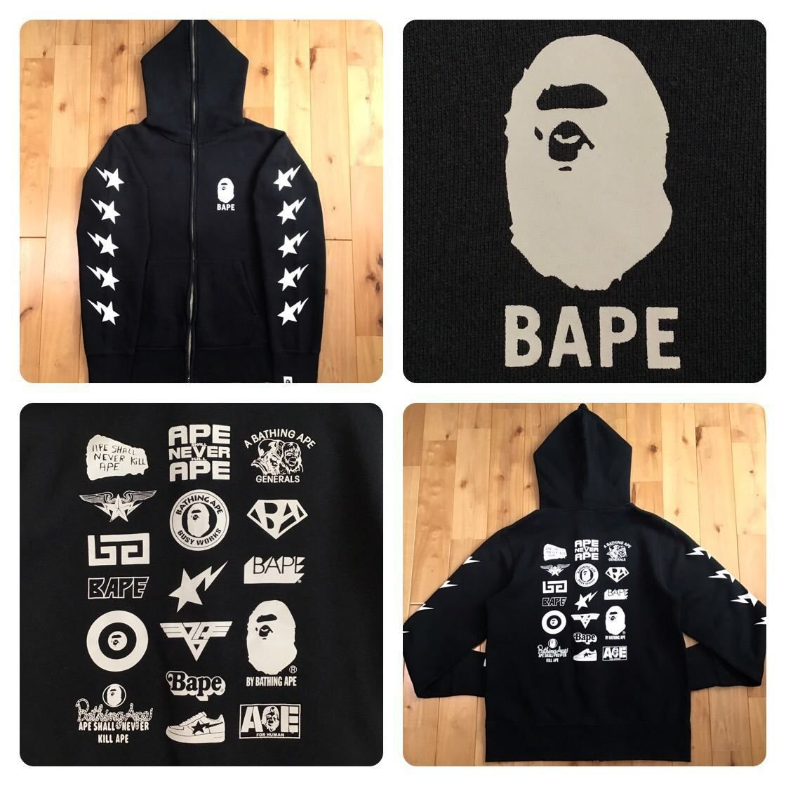 品多く BAPE スター パーカー Mサイズ black a bathing ape BAPE STA 