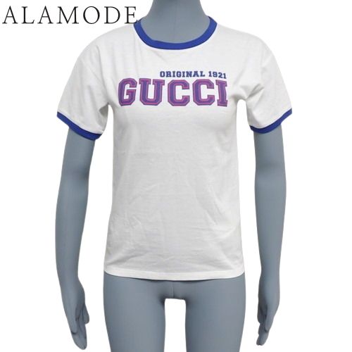 GUCCI グッチ ORIGINAL 1921 Tシャツ トップス アパレル ファッション 衣類 半袖 チルドレンズ 8 コットン ホワイト白 ブルー青 レッド赤 724772 XJF6M 9332 ボーイズ 40802102204 アラモード