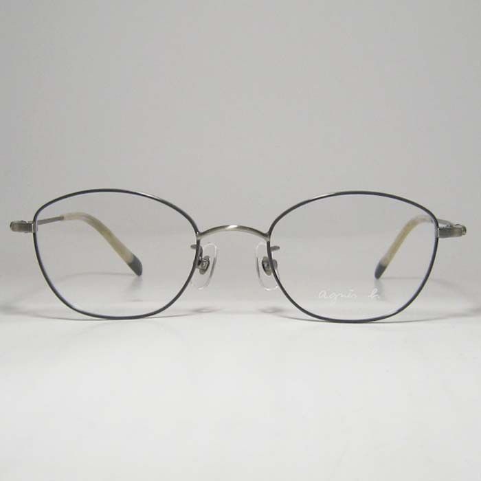 agnes b. アニエス ベー レディース 眼鏡 メガネ フレーム サングラス 50-0117-3 サイズ49 チャコール ブラッシュグレー